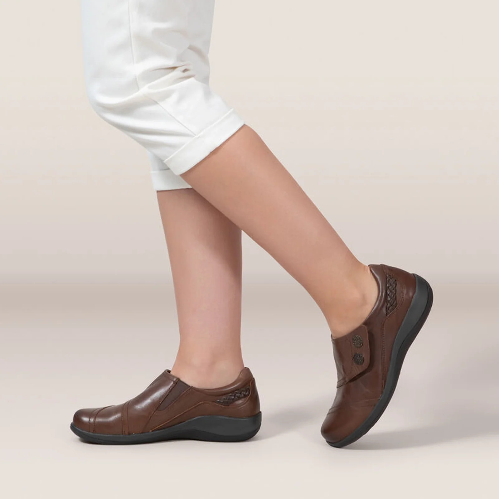 Aetrex Karina Slip On (Women) - Brown Leather - Image 7