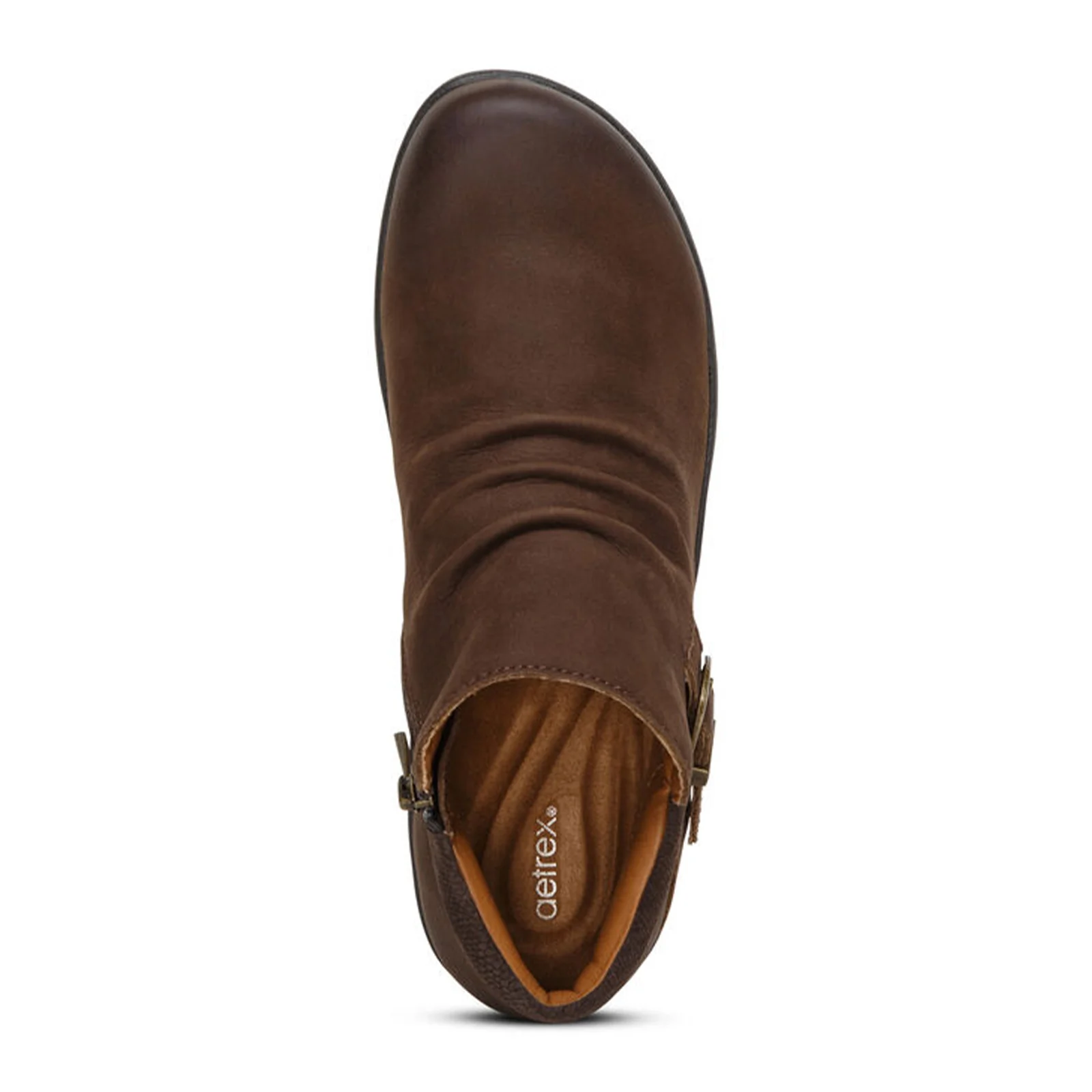 Aetrex Luna Ankle Boot (Women) - Dark Earth - Image 4