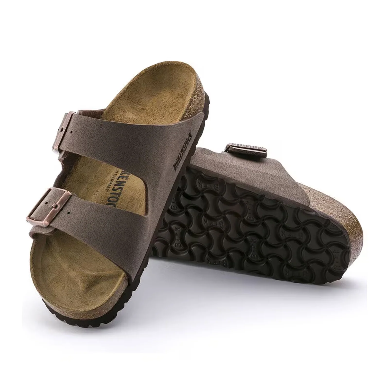 Birkenstock Arizona Slide Sandal (Unisex) - Mocha Birkibuc - Image 3