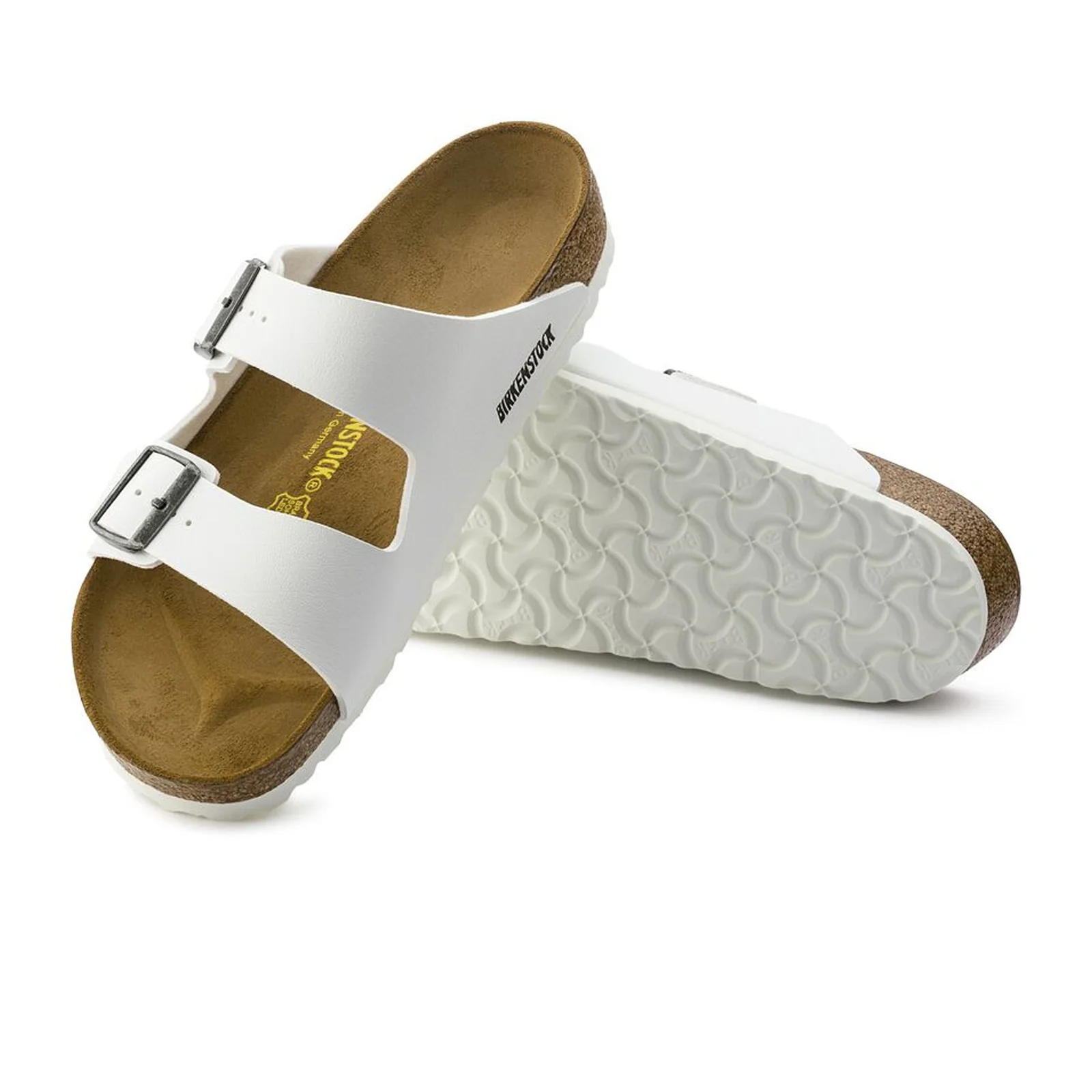 Birkenstock Arizona Slide Sandal (Unisex) - White Birko-Flor - Image 3