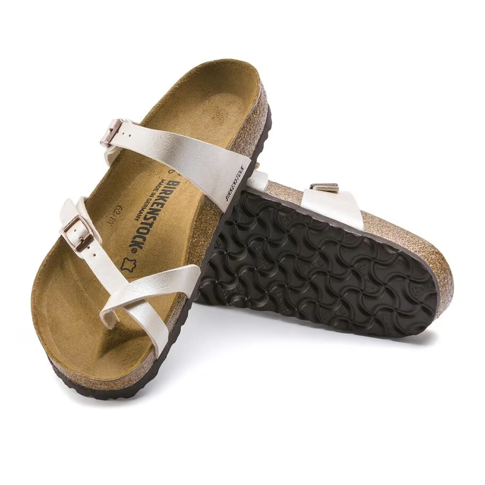 Birkenstock Mayari Sandal (Women) - Graceful Pearl White Birko-Flor - Image 3