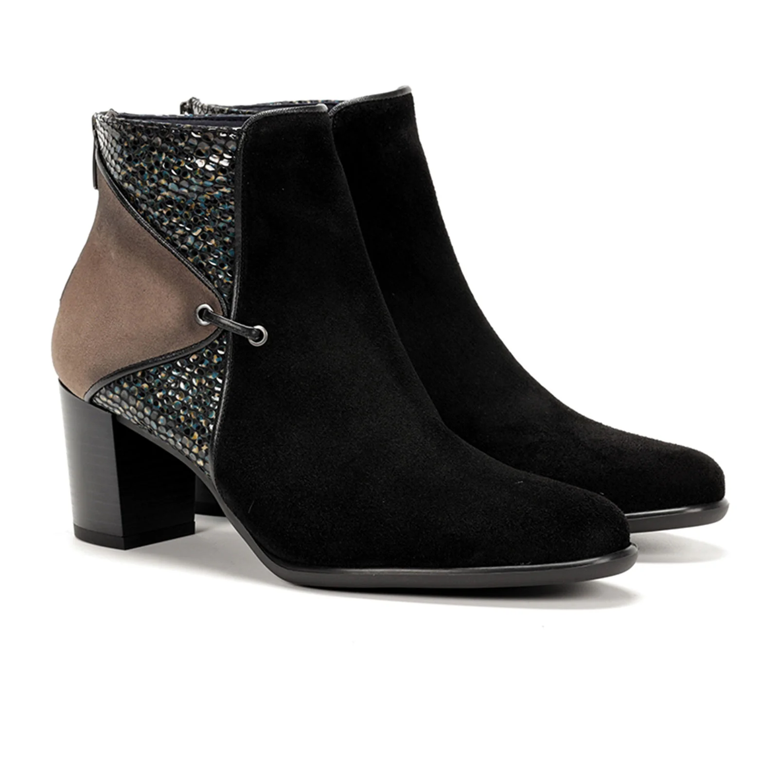Dorking King D8925 Ankle Boot (Women) - Black/Fango - Image 3