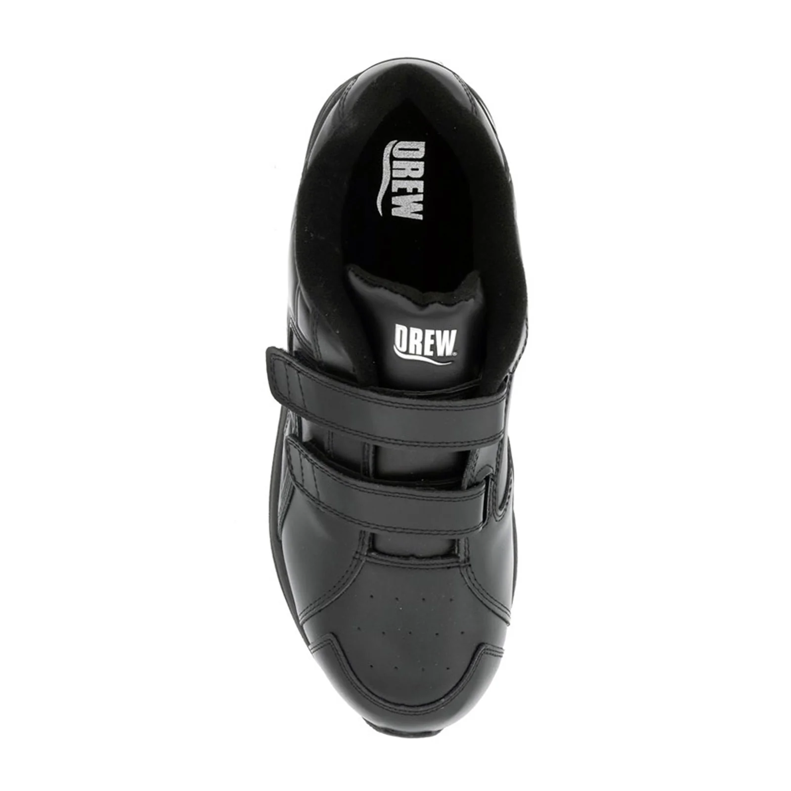 Drew Force V Hook and Loop Walking Shoe (Men) - Black Leather - Image 4