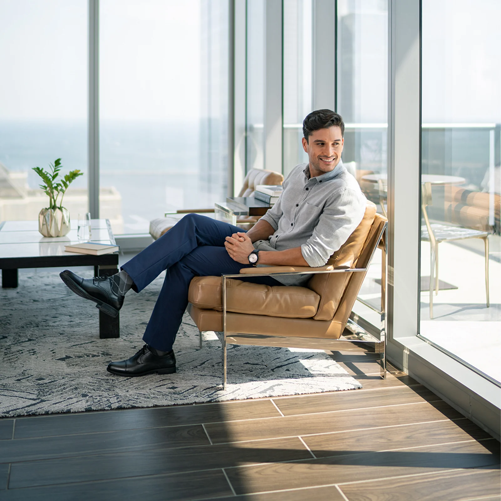 Florsheim Midtown Cap Toe Oxford (Men) - Black - Image 8