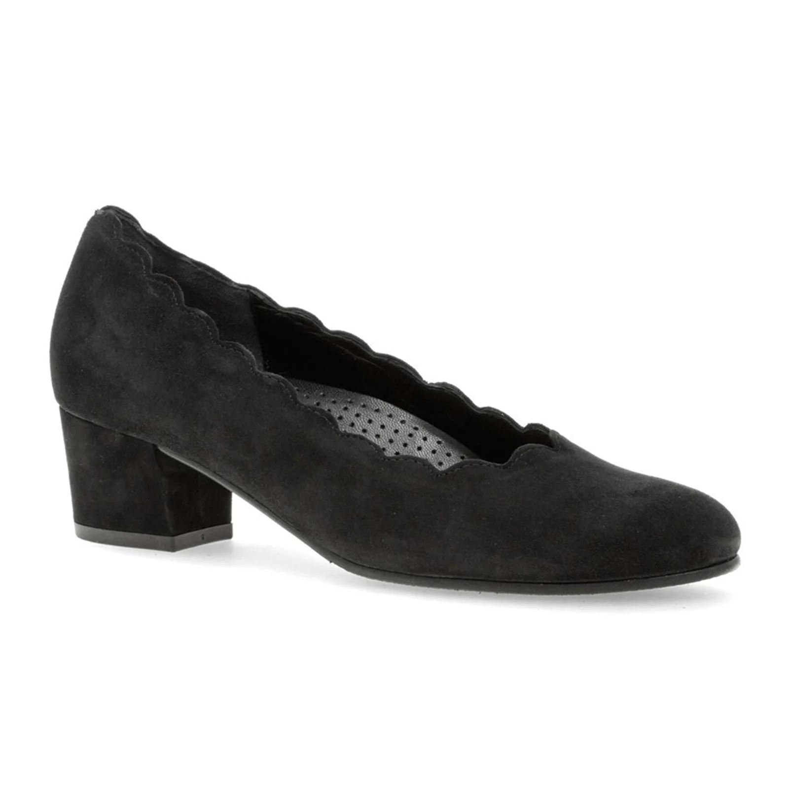 Gabor 221 Scalloped Pump (Women) - Black Suede - Image 3