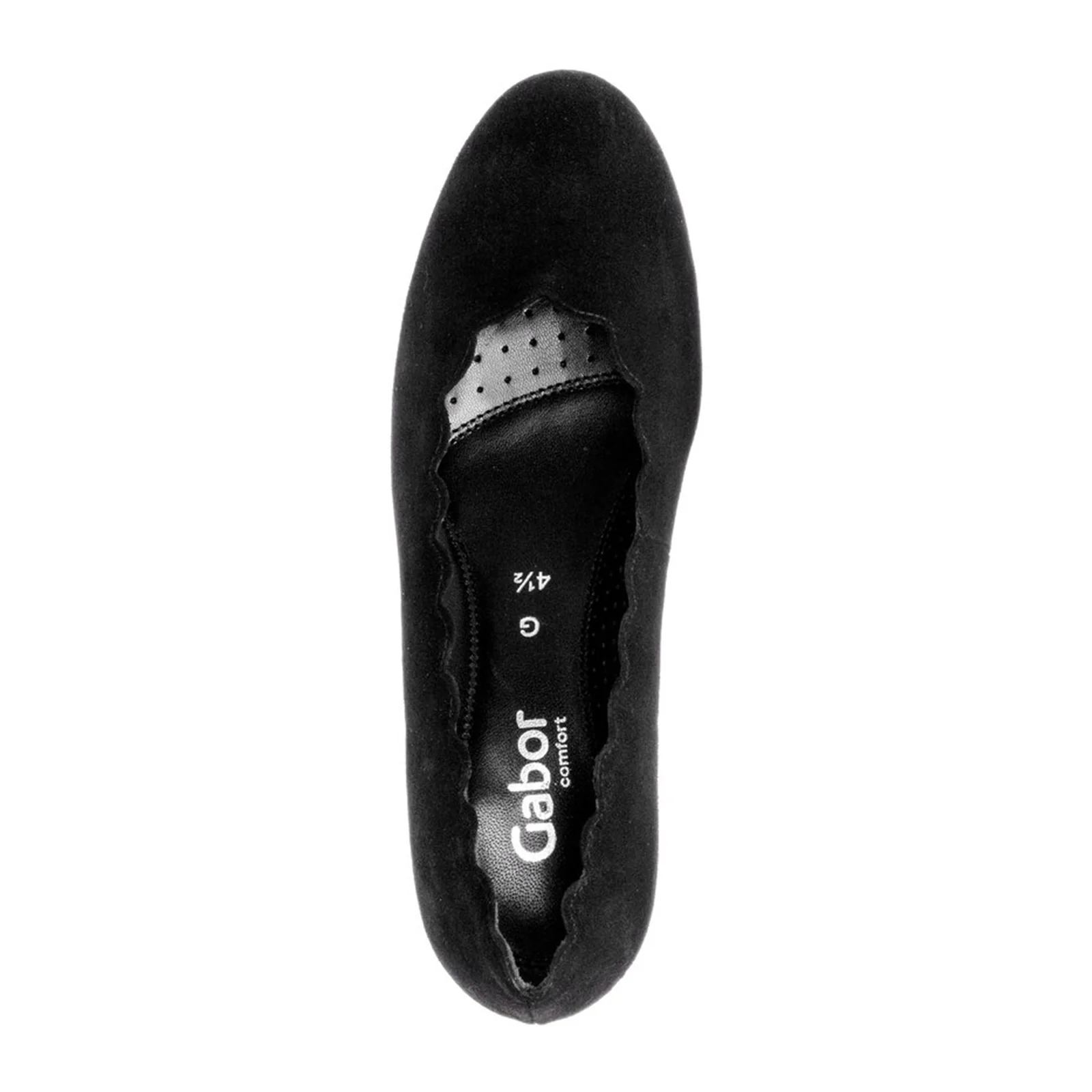 Gabor 221 Scalloped Pump (Women) - Black Suede - Image 4