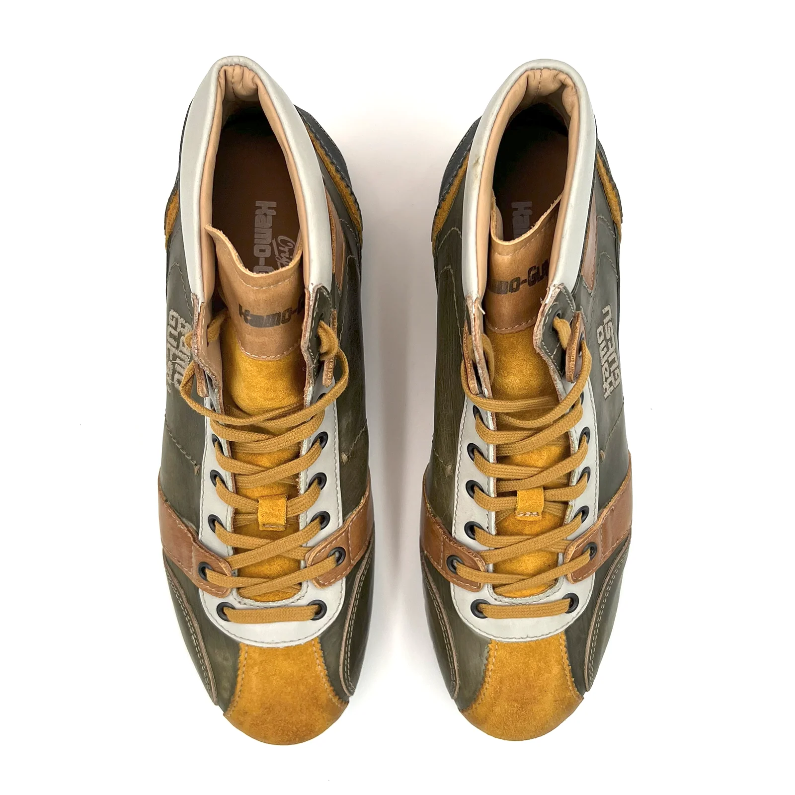 Kamo-Gutsu TIFO 112 Mid Sneaker (Men) - Ocra/Foresta - Image 4